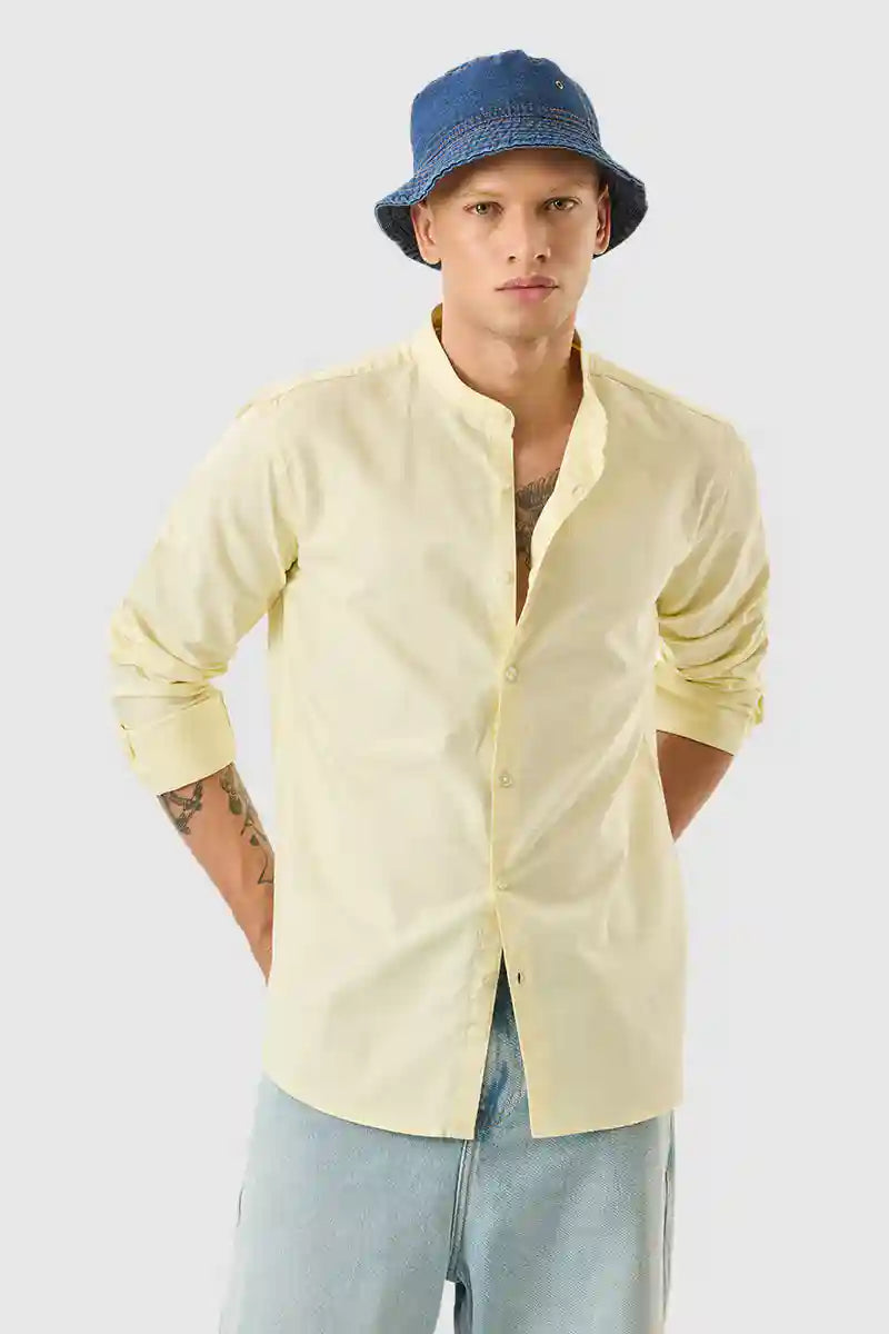 Mandarin Collar Oxford Shirt