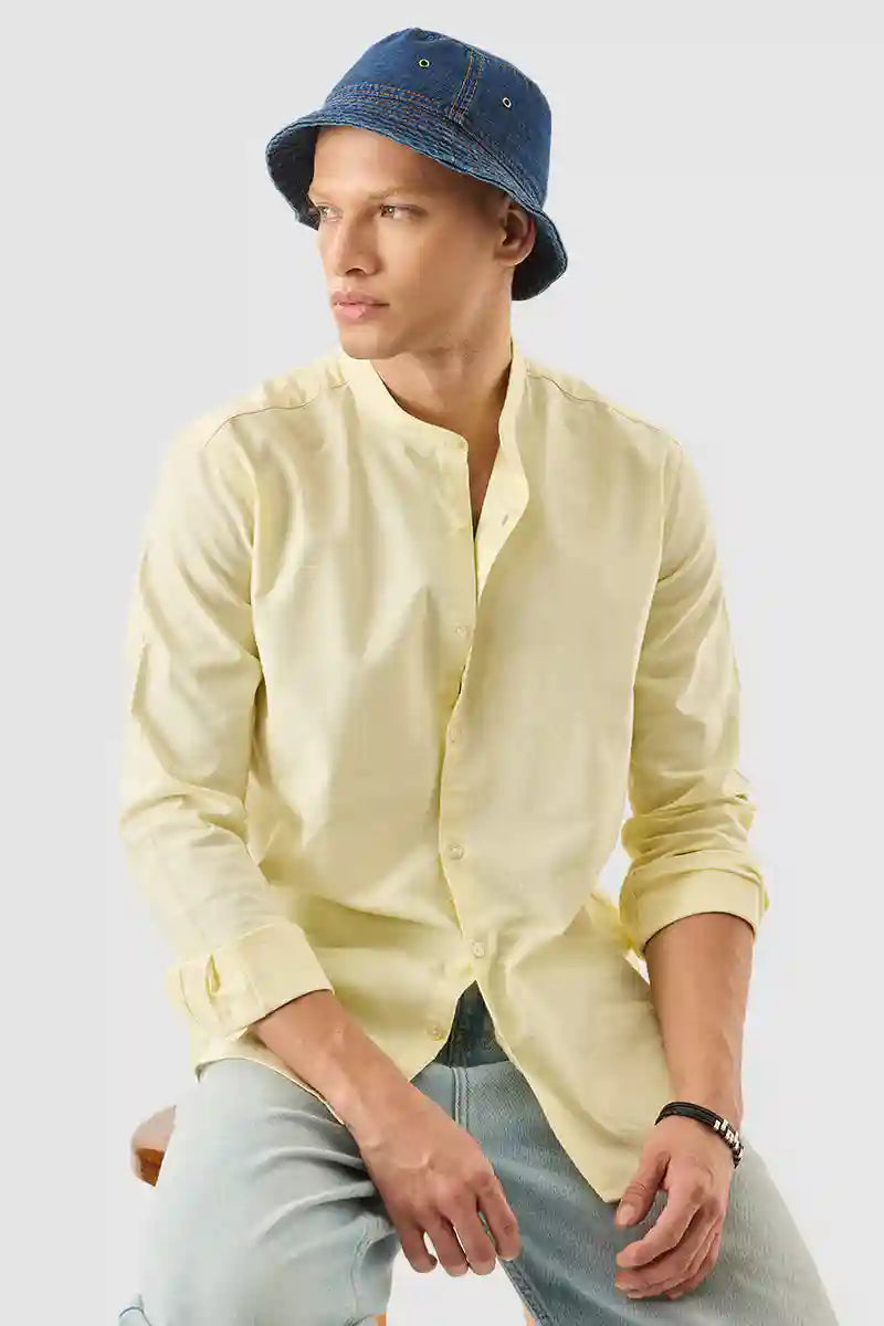 Mandarin Collar Oxford Shirt