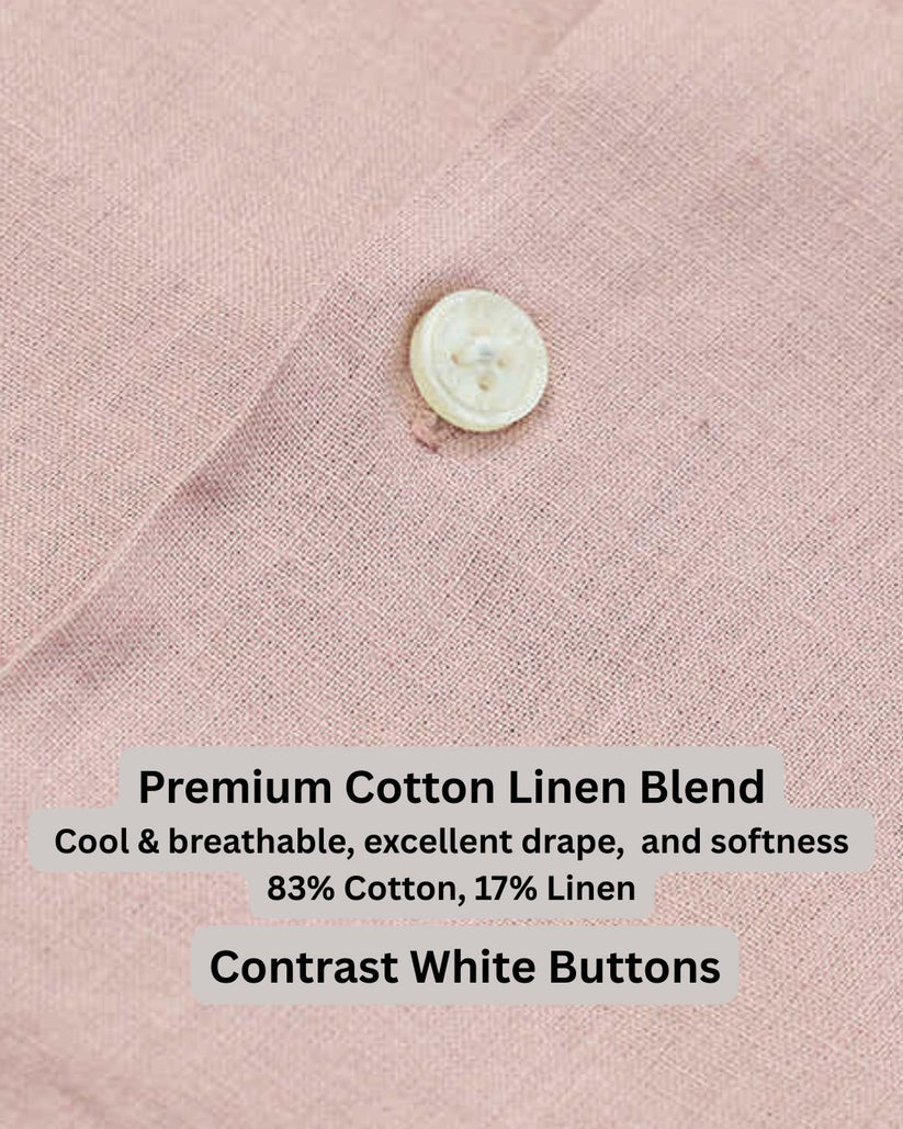 Solid Cotton-Linen Blend Shirt
