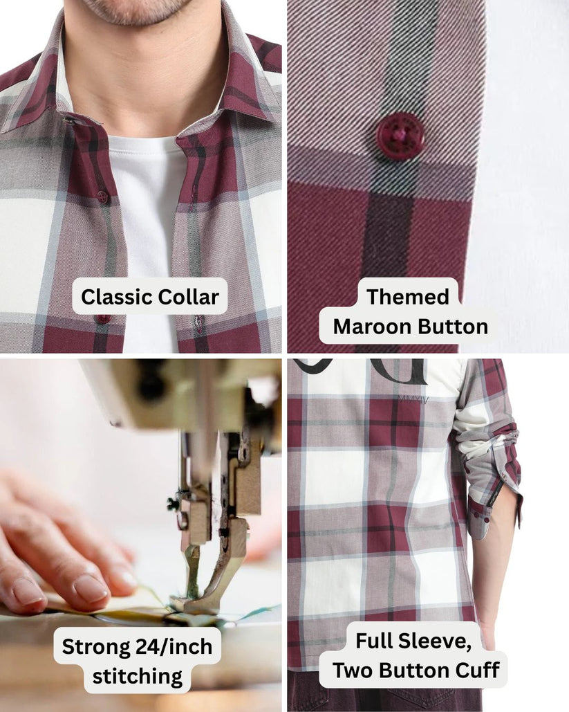 Check Shirt with Graphic Backprint