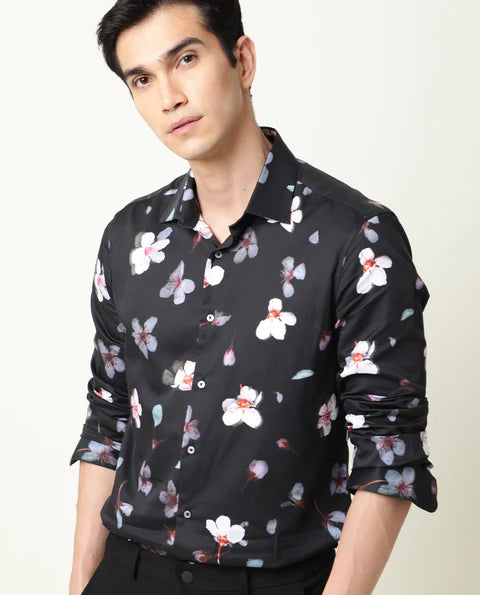 BLOOMY FLORAL PRINT SHIRT