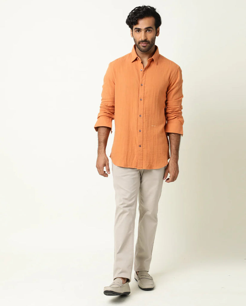 Textured Creased effect Shirt