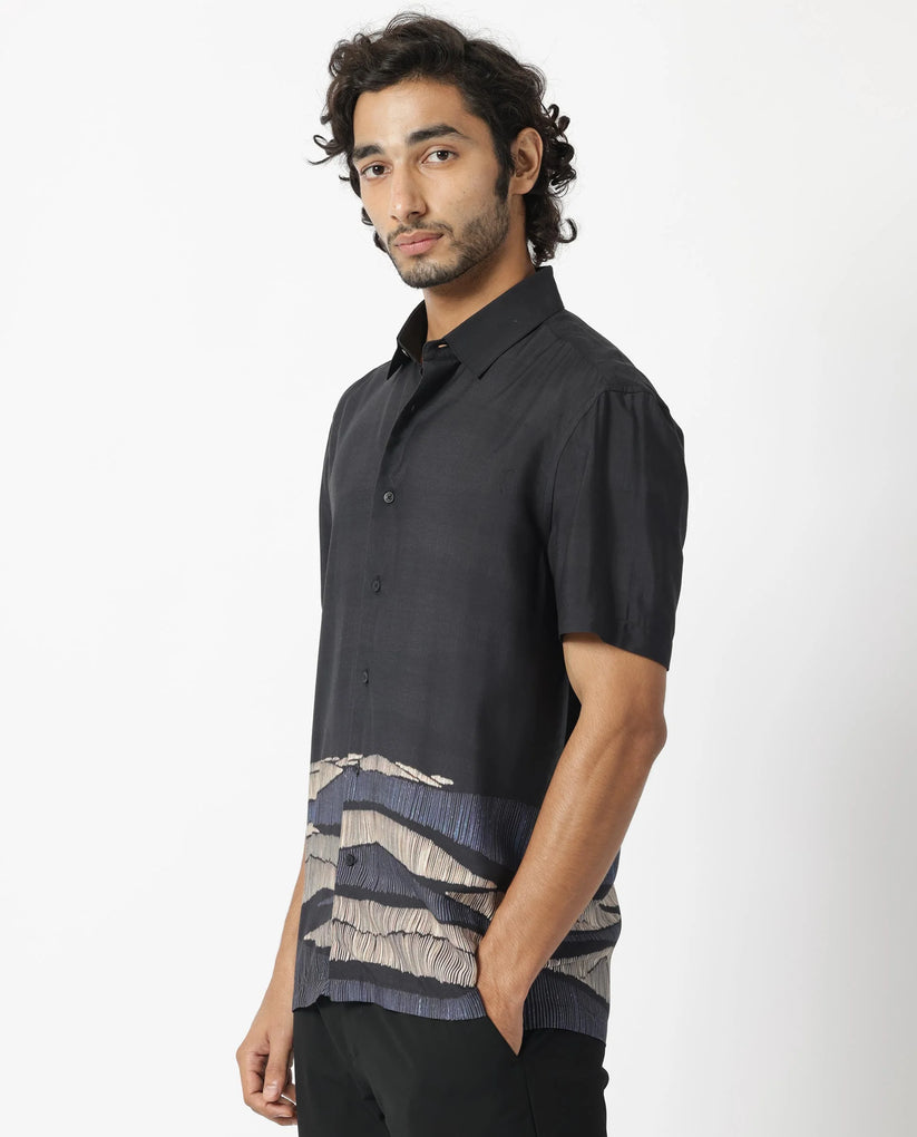 Abstract Printed Half Sleeve Shirt