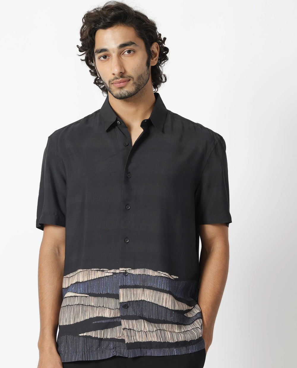 Abstract Printed Half Sleeve Shirt