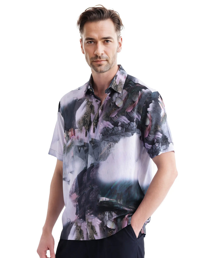 Abstract Printed Half Sleeve Shirt