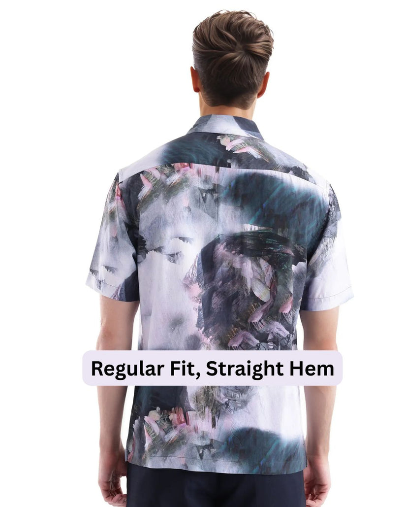 Abstract Printed Half Sleeve Shirt