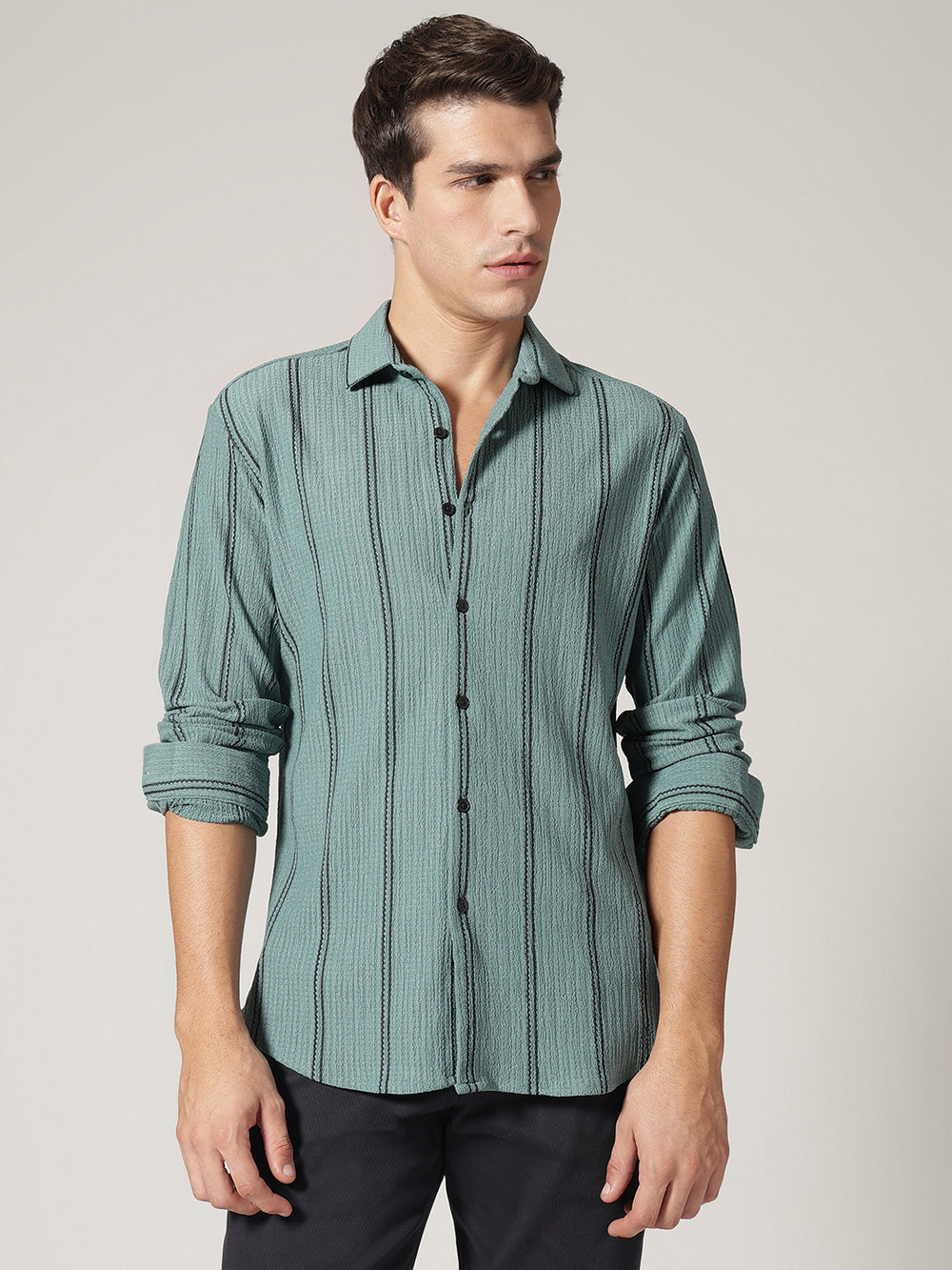 Textured Stripe Shirt
