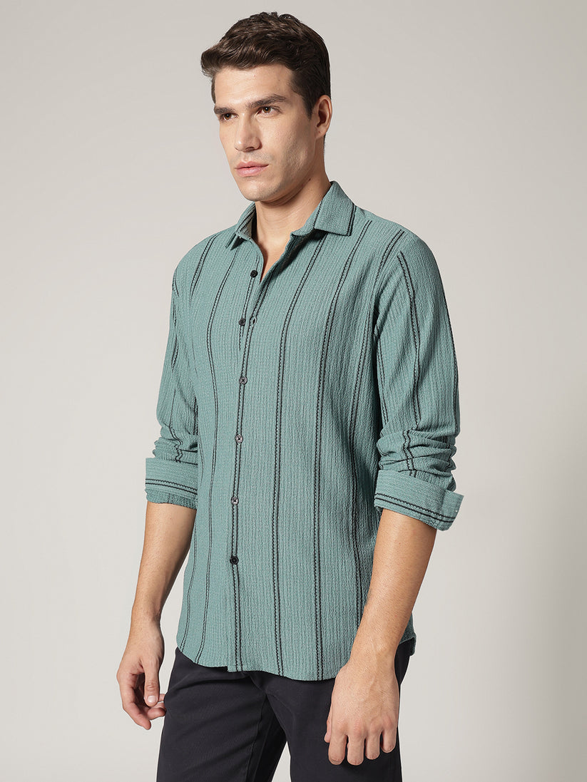 Textured Stripe Shirt