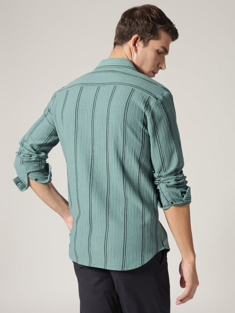 Textured Stripe Shirt
