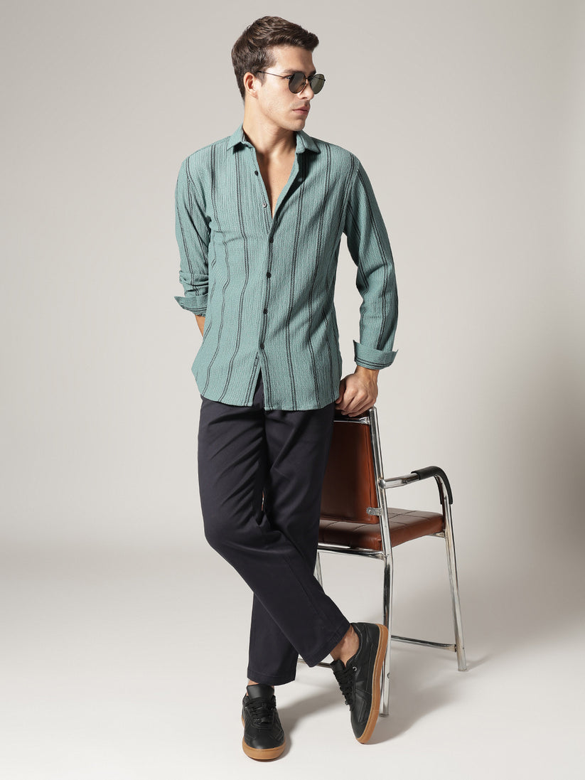 Textured Stripe Shirt